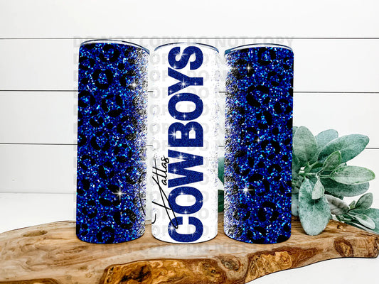 Cowboys Glitter Tumbler