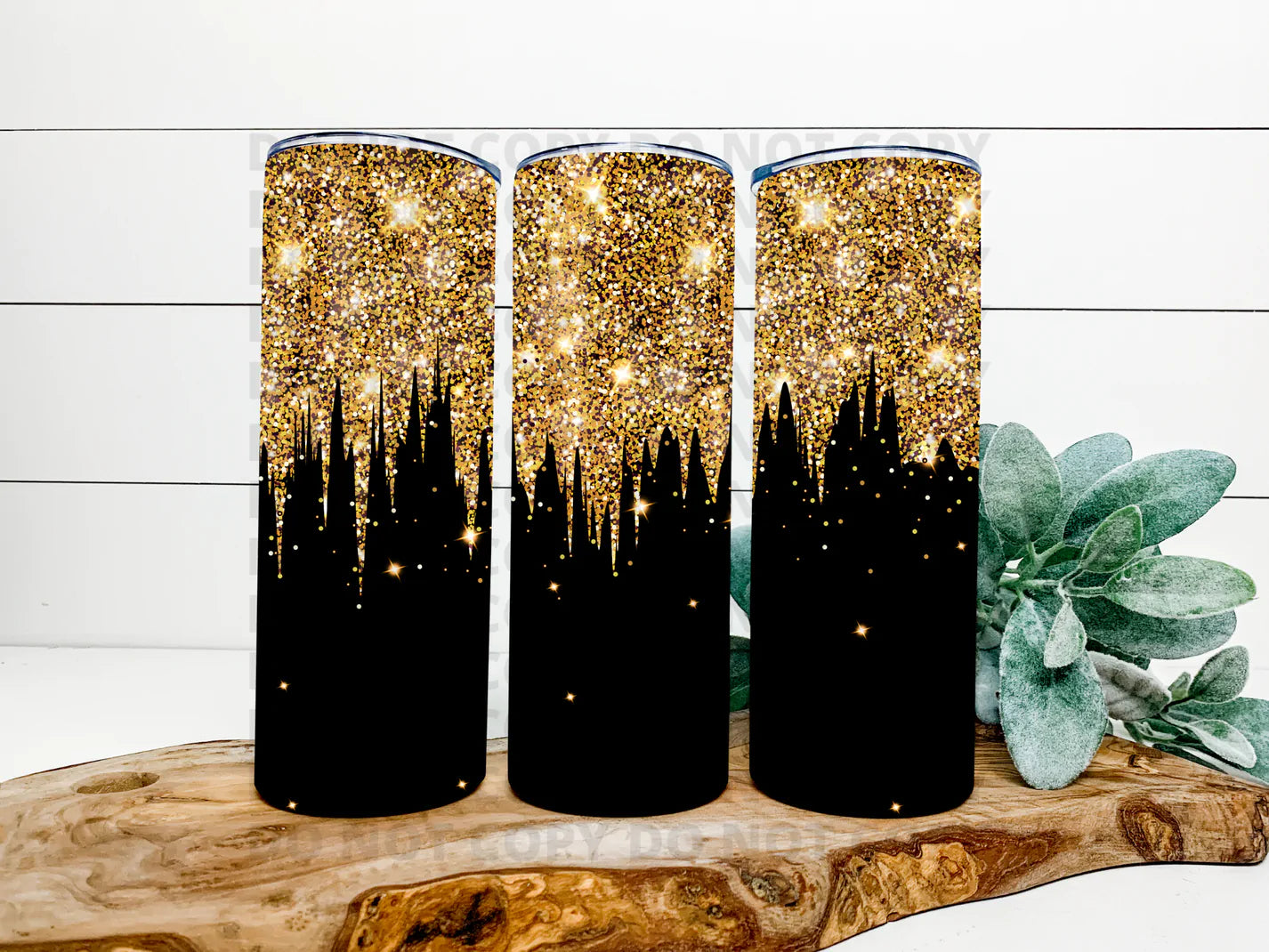 Gold and Glitter Tumbler