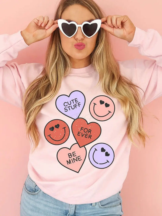 Smiles and Hearts Long sleeve  T-shirt